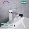 VOTON Bathroom Chrome Faucet for Sink Single Handle 1 Hole