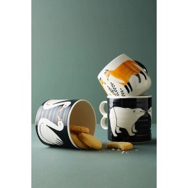 Anthropologie Keep Company Swan Mug Hand Painted Stoneware