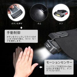 klarus HC3 LED Clip On Cap Light, White and Red Light with Sensor Control, 5 Modes Dimmable, for Hunting, Camping, Fishing, grey
