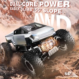 EversaleT Remote Control Car 1:16 Alloy RC Cars Kids Toys 2.4GHz with Led RC Monster Truck Toys Vehicles 4WD All Terrain Pickup Off-Road Truck for Ages 6+ Boys Girls Christmas Kids Birthday Gift