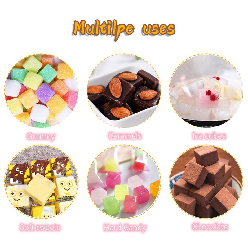 JOERSH Square Candy Molds Silicone Molds for Hard Candy, Gummy,
