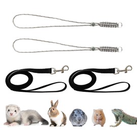 Handmade Figure 8 Harness and Leash for Rabbits/Bunnies/Ferrets/Bearded Dragons/Guinea Pigs/Rats/Chinchillas/Birds/Squirrels/Small Animals.Pack of 2