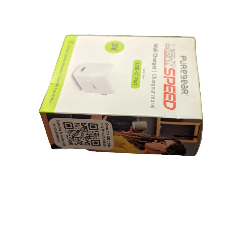 Universal PureGear 20W LightSpeed USB-C Wall Charger - White (63546PG)