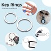 Key Rings, Sopito 100 PCS Flat Split Rings with Size