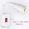 YCSSSD E26/E27 Plug in Light Socket, Light Socket Outlet Adapter,