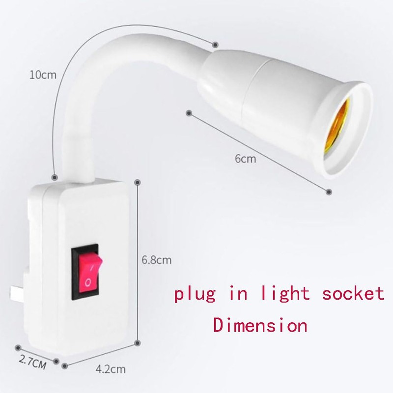 YCSSSD E26/E27 Plug in Light Socket, Light Socket Outlet Adapter,