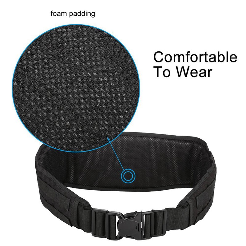 Nylon Lightweight Military Battle Combat Duty Waist Padded Belt Webbing
