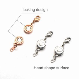 Zpsolution Magnetic Necklace Extenders - Locking Magnetic Clasps for Necklaces - Easy On and Quick Release Necklace Clasp Helper