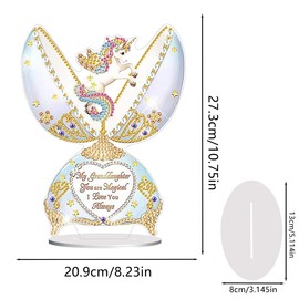 hospitian DIY Diamond Desktop Decoration Unicorn, Crystal Diamond Art Painting Desktop Decorations Single Side, Diamond Decoration Suitable for Adult Beginners Home Office Decoration Crafts Gifts