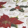 Christmas Table Runner Holly Poinsettia Xmas Dinner Party Festive Dining