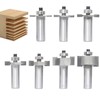 Akylin 7Pcs T Slot Router Bit Set,1/2" Shank,3/32",1/8",5/32",1/4",5/16",1/2", and 5/8"
