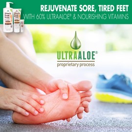 Miracle Foot Repair Cream (8 oz & 1 oz) Repairs Dry Cracked Heels and Feet, 60% Pure UltraAloe Moisturizes, Softens, and Repairs