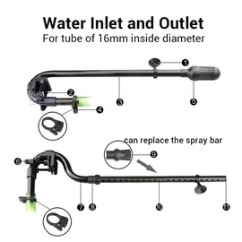 MiOYOOW External Aquarium Filter Hose 16/22 for HW-603/HW-602/HW-302/303A B/402AB/403AB