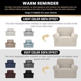 PrinceDeco Stretch Chair Cover Chair Slipcovers with Arms 1-Piece Chair Sofa Slipcovers or Living Room Non Slip Armchair Cover Furniture Protector Dogs Pet Friendly(Armchair,Island Fossi)