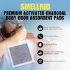 SMELLRID Activated Charcoal Odor Absorbent Pads – 12 Unscented Adhesive