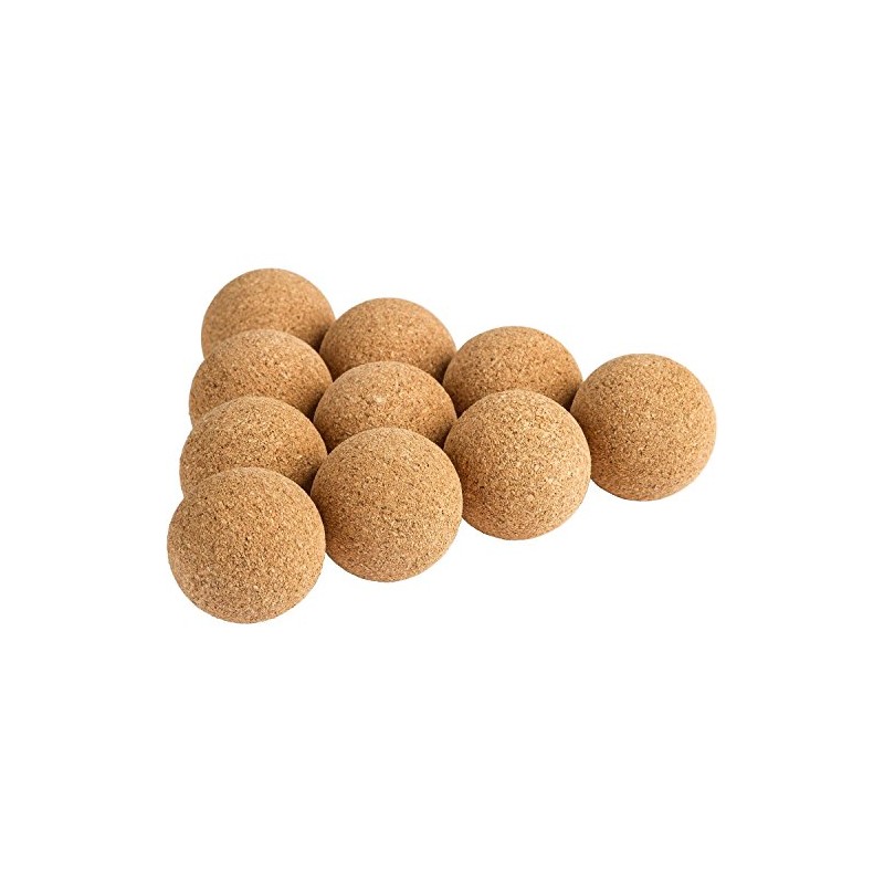 TUNIRO Pack of 10 Cork Football Balls, Diameter 35 mm,