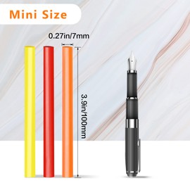 Manarty Colored Hot Glue Stick, 48 PCS 0.27" Dia x 4" Long Mini Hot Melt Glue Sticks Colored, Adhesive EVA Glue Sticks for Sealing Repairing Stamp DIY Art Handmade Car Craft Decoration Office Project