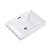 KARAMAG Small Bathroom Vessel Sink 16.7'' x 12.6'' Semi Recessed