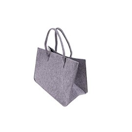 CB Home % Style Felt Basket, Firewood Basket, Shopping Bag, Shopper Newspaper Basket (Light Grey)
