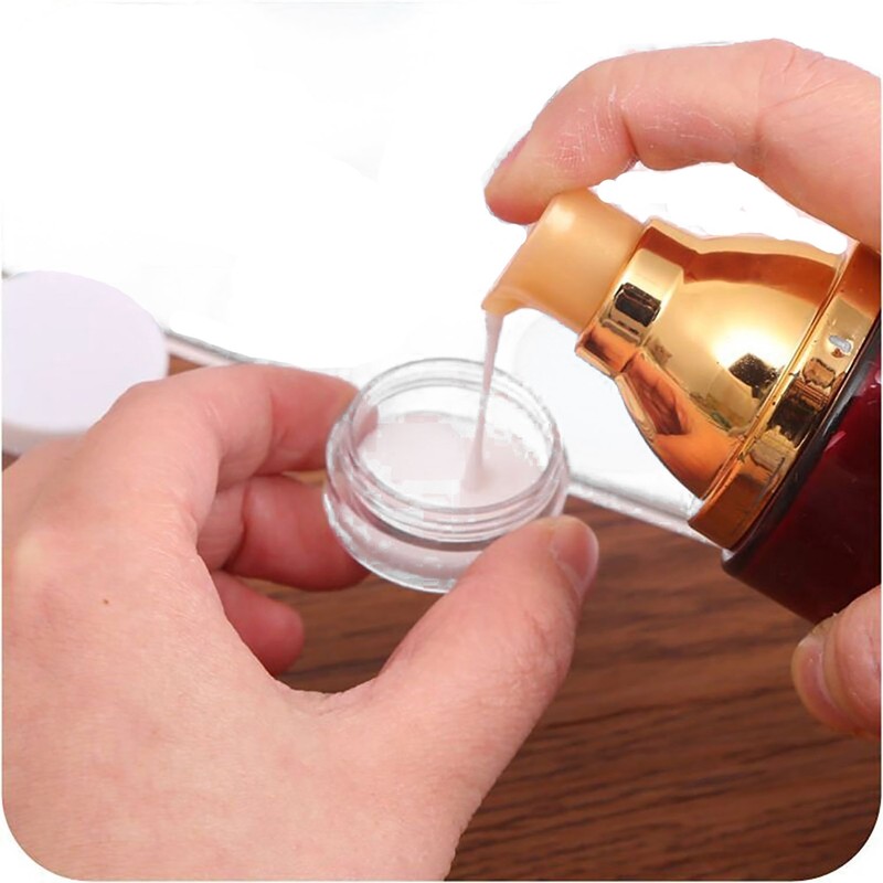 NALATI 50x Empty Plastic Cosmetic Jars with Clear Lids for