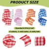 AHANDMAKER Spring Easter Ribbon Wired, 20 Yards Gingham Fabric Ribbons