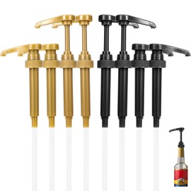 Syrup Pump Compatible with 25.4 Oz/750 ml Bottle Coffee Syrups Pumps Dispenser Coffee Bar Accessories 8 Pack