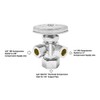 5/8 inch OD(Inlet) x 3/8 inch OD(Outlet) x 1/4 inch