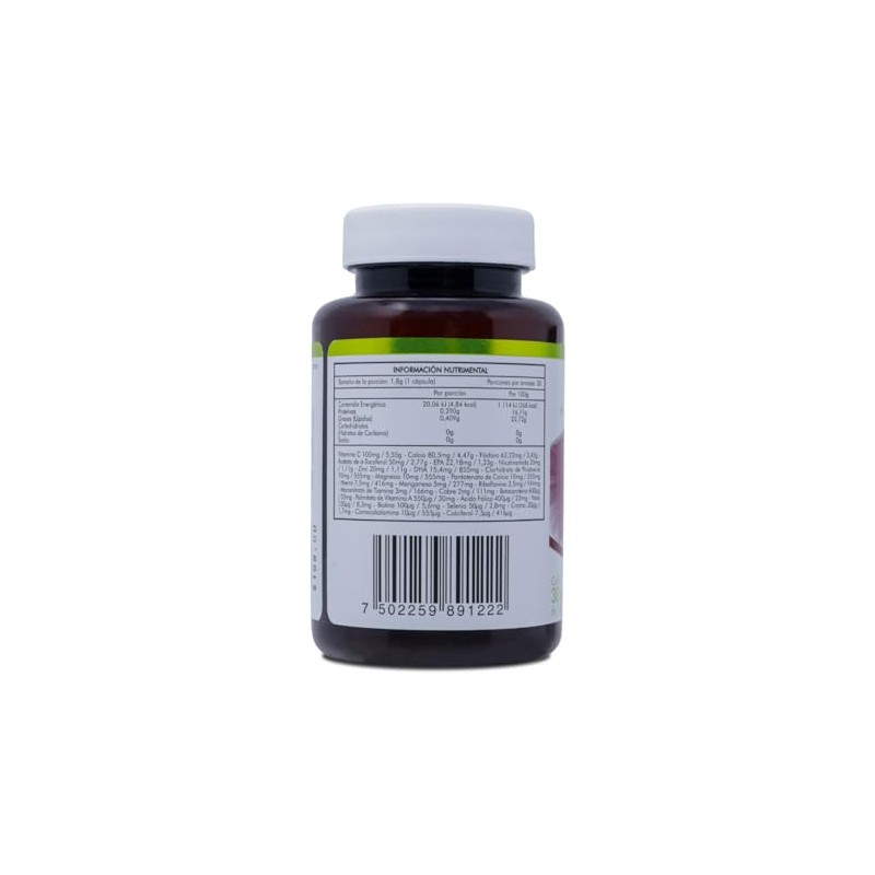 Vitrex N vitaminas ácido fólico EPA y DHA 30 cápsulas