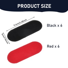 Pack of 12 Hair Holders for Men and Women, Hair Clip for Hairdressers, Magic Hair Stickers, Hair Fringe Stickers, Hair Holder, Hairdressing Accessories (Black, Red)