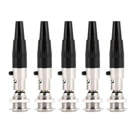 Cyrank 5 Pieces 3 Pin Mini XLR Male Audio Microphone Adapter 3 Pin Mini XLR Jack 3 Pin Mini XLR Cable Ends Replacement For Microphone Mixer