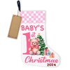 HOIJAUMAI Baby’s First Christmas Stocking 2024 Gifts for Baby Girl
