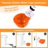 Psarnuk Chicken Waterer Cups (8 Pack/Orange) - DIY Automatic Large