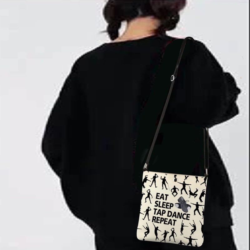 JYTAPP Tap Dancing Crossbody Bag Eat Sleep Tap Dance Repeat