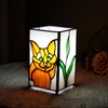 KIPHEPI Orange Cat Small Table Lamp for Bedroom Nightstand, Bedside