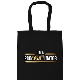 Hippowarehouse I'm a ProCRAFTinator Tote Shopping Gym Beach Bag 42cm x38cm, 10 litres