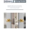 SORWDUERM Gold Door Knobs Passage Door Knobs Brushed Gold Interior