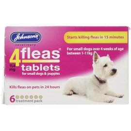 Johnson's Johnsons Veterinary Products 4Fleas Tablets for Puppies and Small Dogs Treatment Pack, 6 Count (Pack of 1)