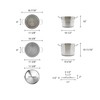 Thunder Group 16 quart 18/8 stainless steel double boiler (3