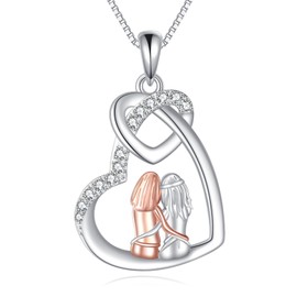 YAFEINI Sister Necklace Sterling Silver Sister Jewelry Gift for Women Female Friends