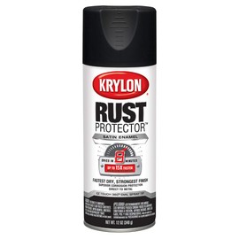 Krylon K06902407 Rust Protector and Preventative Enamels, Satin Black 12 Oz.