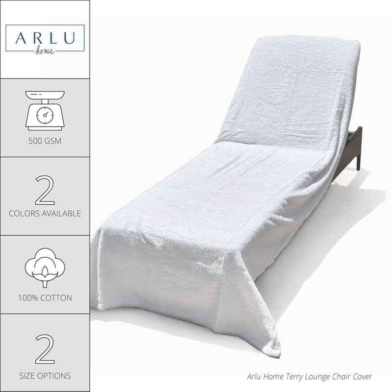ARLU HOME Large Luxury Chaise Pool/Lounge Chair Cover Towel -