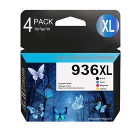 ASANSH 4 Pack 936 936e High Yield Ink Cartridge Use for OfficeJet 9122e OfficeJet Pro 9110b 9125e 9128e 9130b 9135e OfficeJet Pro Wide Format 9730e Printers (4S6V6LN 4S6V3LN 4S6V4LN 4S6V5LN)