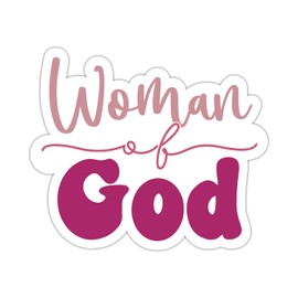 ZURRAM Woman of God Christian Faith Sticker, Vinyl Waterproof Sticker About Jesus Prayer Religious Stickers Decals for Laptop Water Bottle Bible Journal