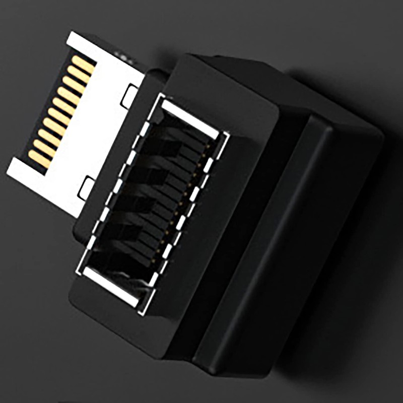 tunghey 2Pack 90 Degree USB Type E Adapter, Up Angle