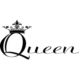 Queen With Crown - Wall Decal/Sticker - Made In USA