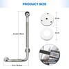 L-Shaped Grab Bars for Shower, 24x12 Inch Stainless Steel Grab