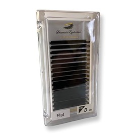 Flat Eyelash Extensions, C, CC, D & DD Curl, 0.20mm, Mix Tray, 8-15mm, Ellipse Shape (CC)