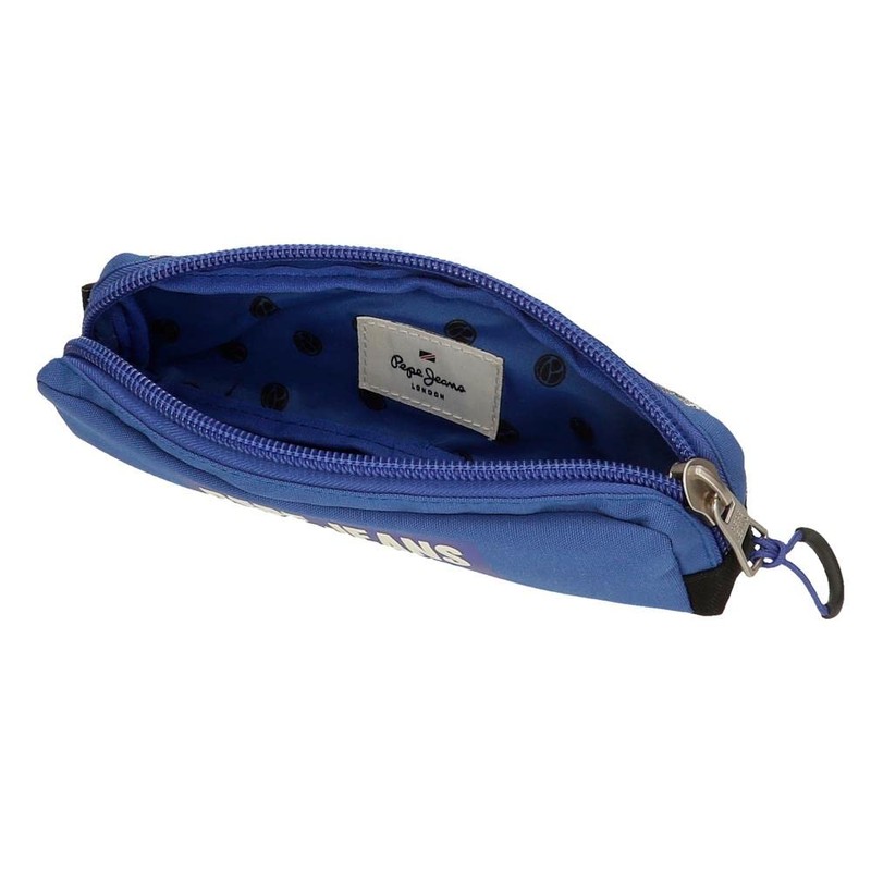 Pepe Jeans Darren Pencil Case, Blue, 22 x 7 x