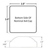Metal Bigfoot Post Cap for 4x4 Nominal Post (for Posts