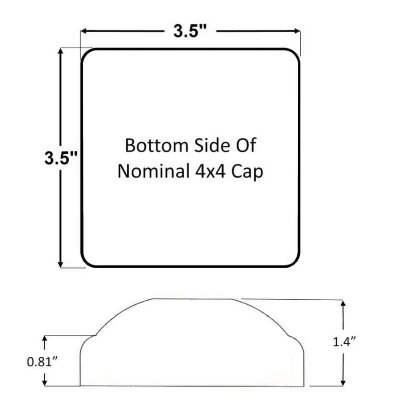 Metal Bigfoot Post Cap for 4x4 Nominal Post (for Posts
